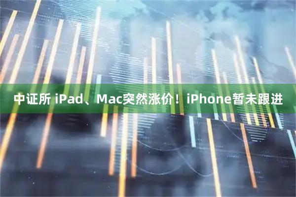 中证所 iPad、Mac突然涨价！iPhone暂未跟进